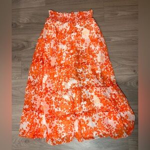 NWOT Summery tiered maxi skirt